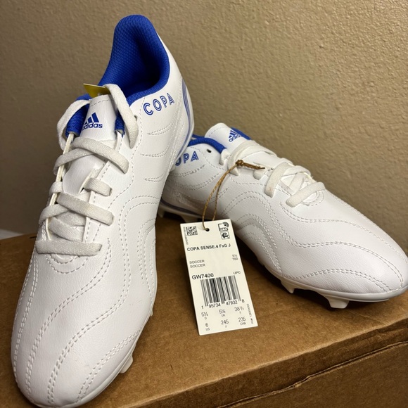 adidas Other - NWT Adidas Copa White and Blue Youth Soccer Cleats size 6y